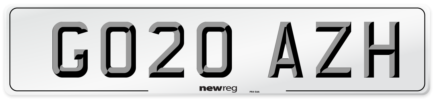 GO20 AZH Number Plate from New Reg